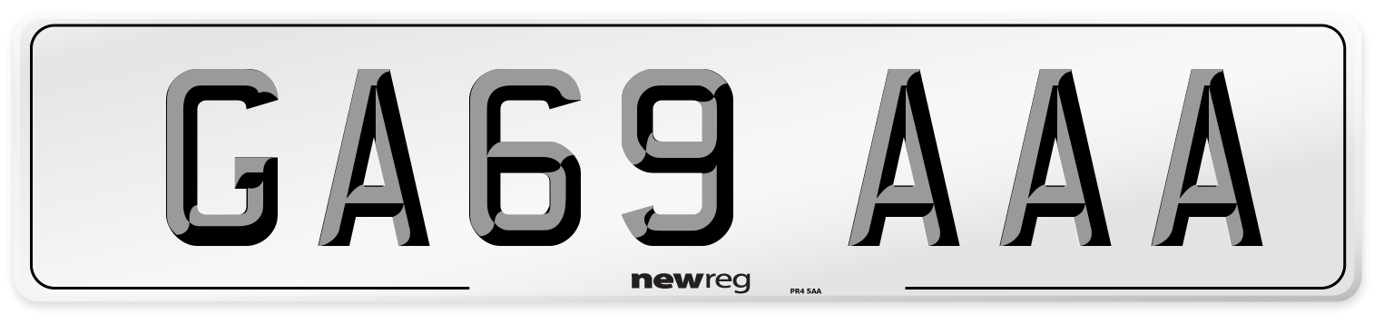 GA69 AAA Number Plate from New Reg